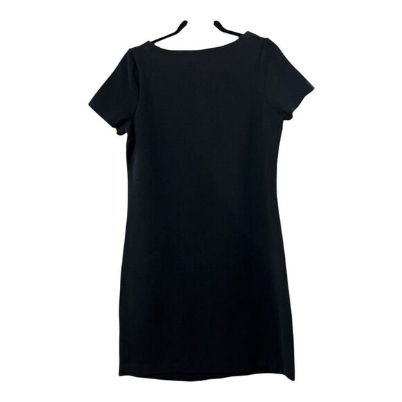 Boden Womens Size 8 Black Short Sleeve Career Embroidered Dress - Picture 3 of 4